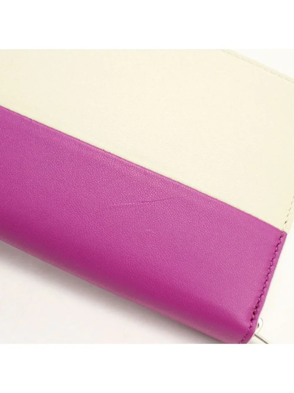 Celine Large Zippedmulti Function Bicolor Wallet Zip Around Calfskin